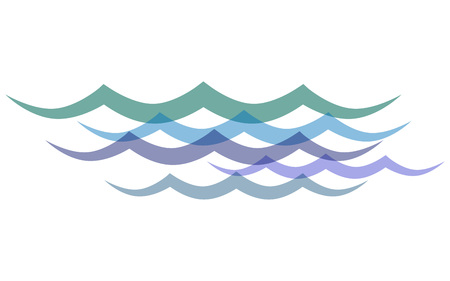 Clip art transparent waves, vectorのイラスト素材