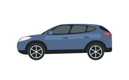 Blue car, vectorのイラスト素材