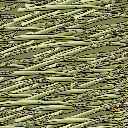 Seamless pattern hand drawn asparagus, vectorのイラスト素材