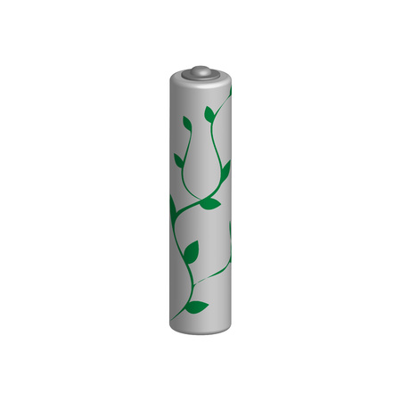 Battery green energy symbol in 3D, vectorのイラスト素材