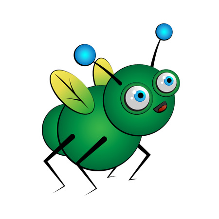 Fantasy green bug insect, vectorのイラスト素材