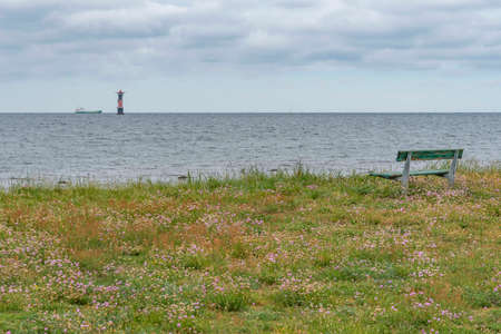 Landscape by the sea at Viken in Swedenの写真素材