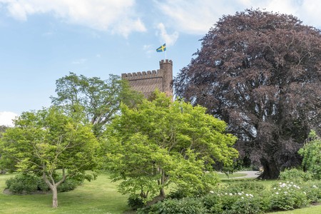 Karnan tower in park in Helsingborg Swedenのeditorial素材
