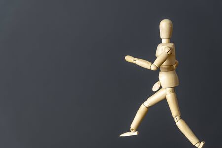 Mannequin doll running sport backgroundの写真素材