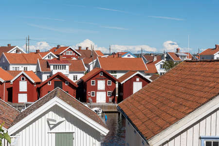 Rooftops at Gullhomen in Swedenの写真素材