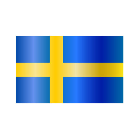 Shiny flag of Swedenのイラスト素材
