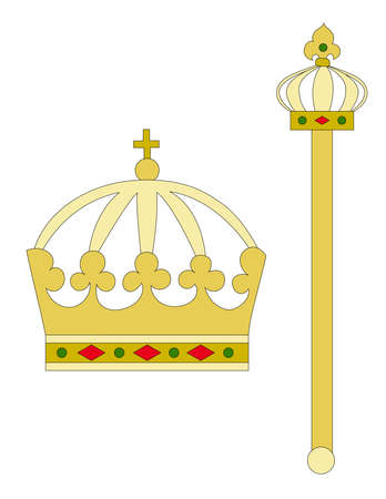 Crown royal monarchy symbolsのイラスト素材
