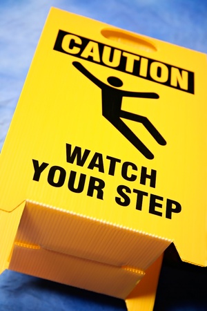 watch your step signの写真素材