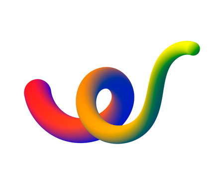 Trendy abstract colorful liquid shape.のイラスト素材
