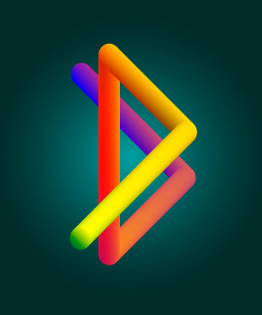 Trendy abstract colorful liquid shape, fluid element with rainbow gradient wave. May be used as...