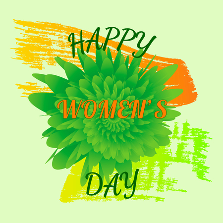 International Women's Day greeting card, bright spring banner, creative vector illustrationのイラスト素材