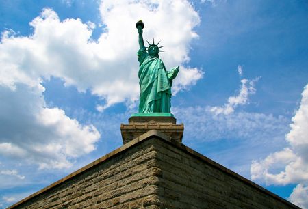 Liberty from beneathの写真素材