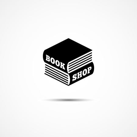 Illustration of a Logo design template in the form of two books lying on each other. Vector illustration.のイラスト素材