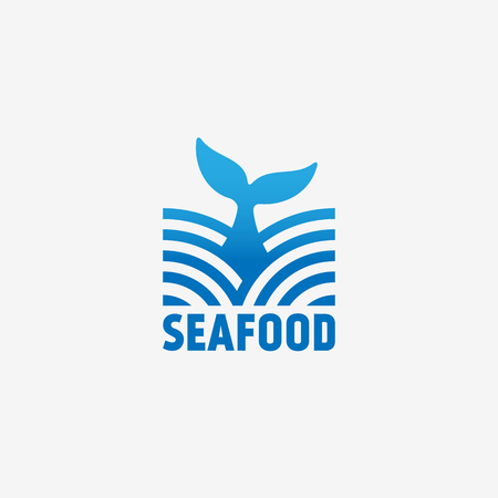 Seafood logo template design. Vector illustration.のイラスト素材