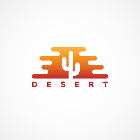 Desert logo template design. Vector illustration.のイラスト素材