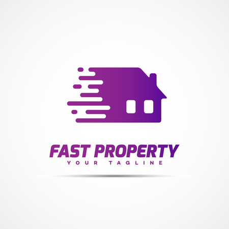 Fast property logo template design. Vector illustration.のイラスト素材