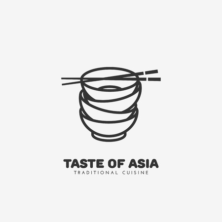 Taste of Asia logo template design. Vector illustration.のイラスト素材