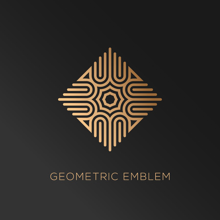 Abstract geometric logo template design. Vector illustration.のイラスト素材
