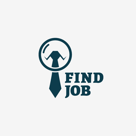 Find job logo template design. Vector illustration.のイラスト素材