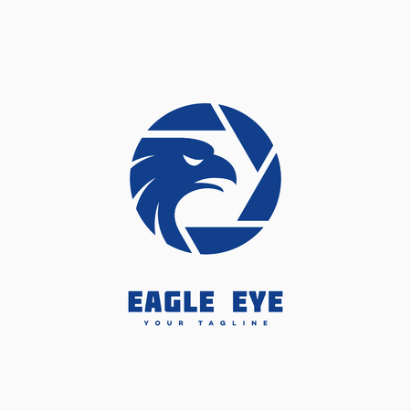 Simple eagle eye icon template design.のイラスト素材