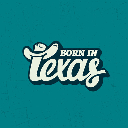 Born in Texas T-shirt lettering. Vector illustration.のイラスト素材