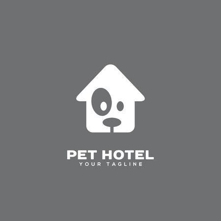 Pet hotel  design template. Vector illustration.のイラスト素材