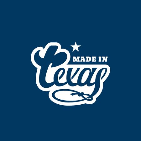 Made in Texas lettering. Vector illustration.のイラスト素材