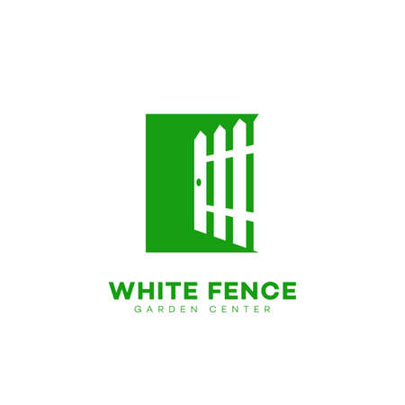 White fence   design template. Vector illustration.のイラスト素材