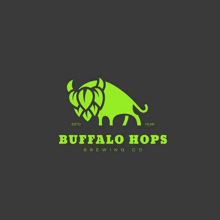 Buffalo hops  design template. Vector illustration.のイラスト素材