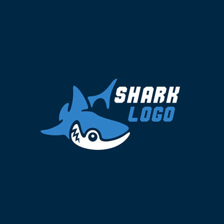 Shark logo design template. Vector illustration.のイラスト素材