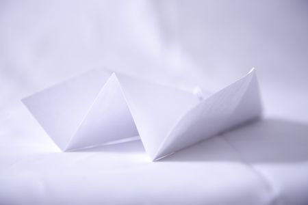 The plane from a paper on a white backgroundの写真素材