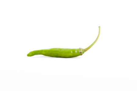 Green chilli pepperの写真素材