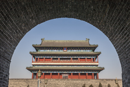 Zhengyang gate exterior landscape viewのeditorial素材