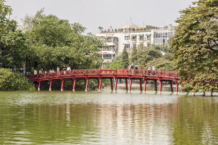 Building around Hoan Kiem Lakeのeditorial素材
