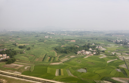 Aerial landscape view of Guangxi land form