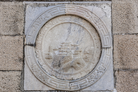 Jinshan Temple wall carvedのeditorial素材