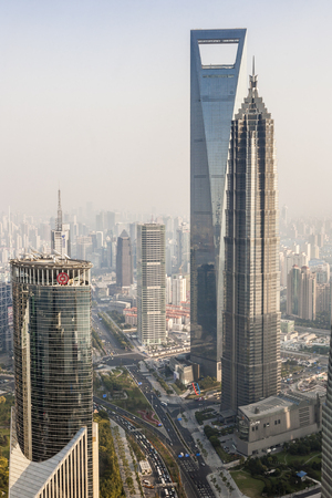 Pudong landscape scenery viewのeditorial素材