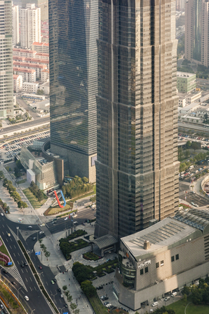 Overlooking Pudong landscape scenery viewのeditorial素材