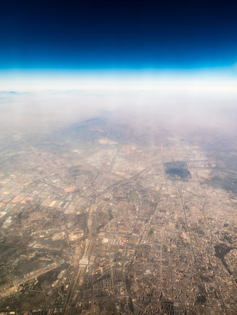 Aerial view of suburbsの写真素材