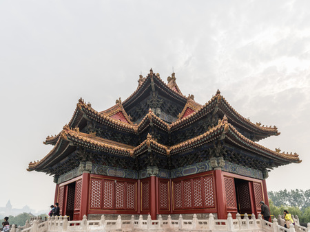 Exterior view of a traditional Chinese buildingのeditorial素材