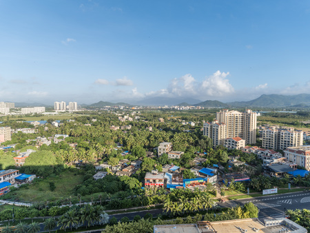 Aerial view of a suburbのeditorial素材