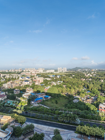 Aerial view of a suburb