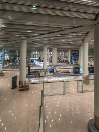 Interior view of the Beijing Capital International Airportのeditorial素材