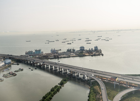 Aerial photography of the Pearl River Estuary