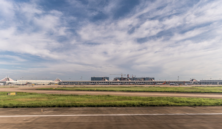 Exterior view of the Haikou Meilan International Airportのeditorial素材