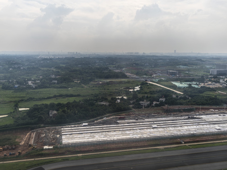 Aerial photography Changshaのeditorial素材