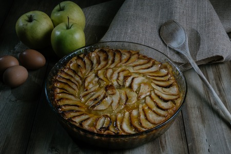 apple pie homemadeの写真素材