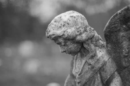 Statue of an angel in a cementery in Falling Springs, Virginiaの写真素材