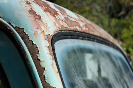 Detail of an old pick up truck in rural Virginiaの写真素材