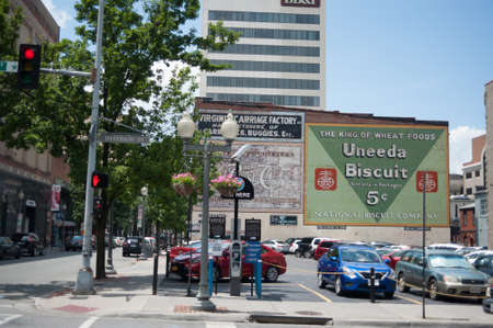 ROANOKE, VIRGINIA-MAY 30: View of downtown Roanoke, Virginiaのeditorial素材